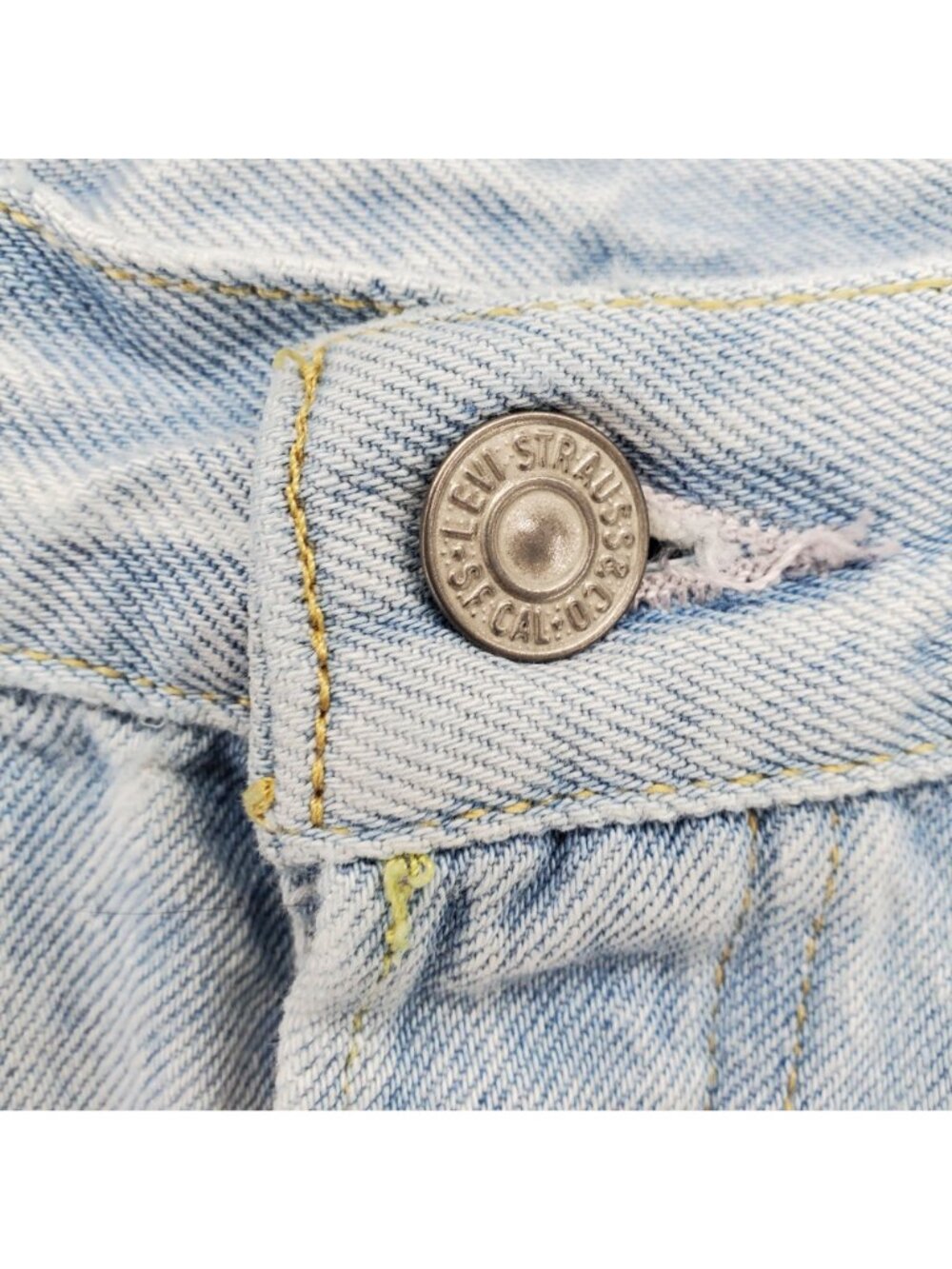 Levis Jeans Womens 30x31 501 S Light Blue Button Fly Skinny Denim - Picture 3 of 12